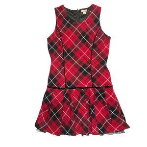 PLACE 89 Tween Girls Plaid Jumper Dress Size 14 Drop Waist‎ Christmas Party